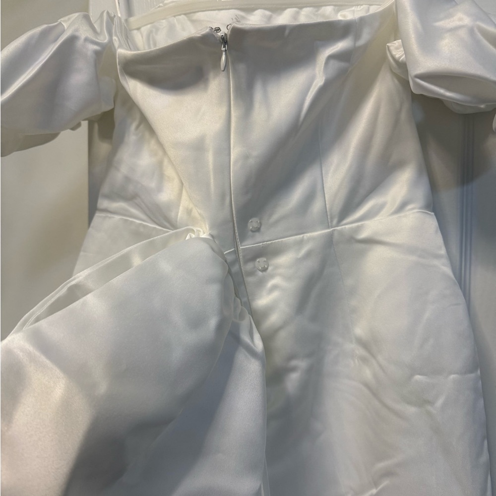 Lulu's Ivory Satin Jumpsuit - Picture 7 of 7